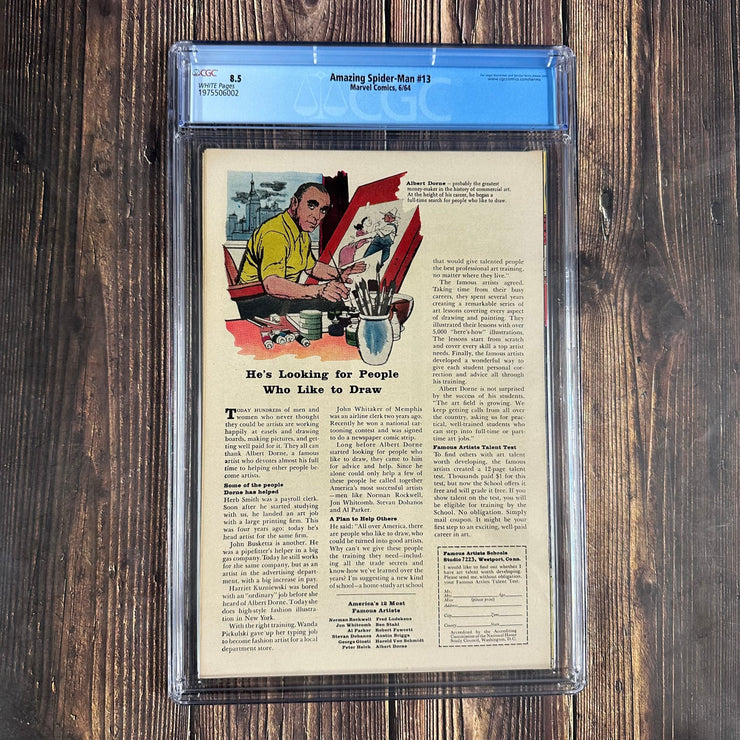 Bry's Comics Amazing Spider-Man #13 CGC 8.5 WP 1st Appearance of Mysterio *Trade Avail.