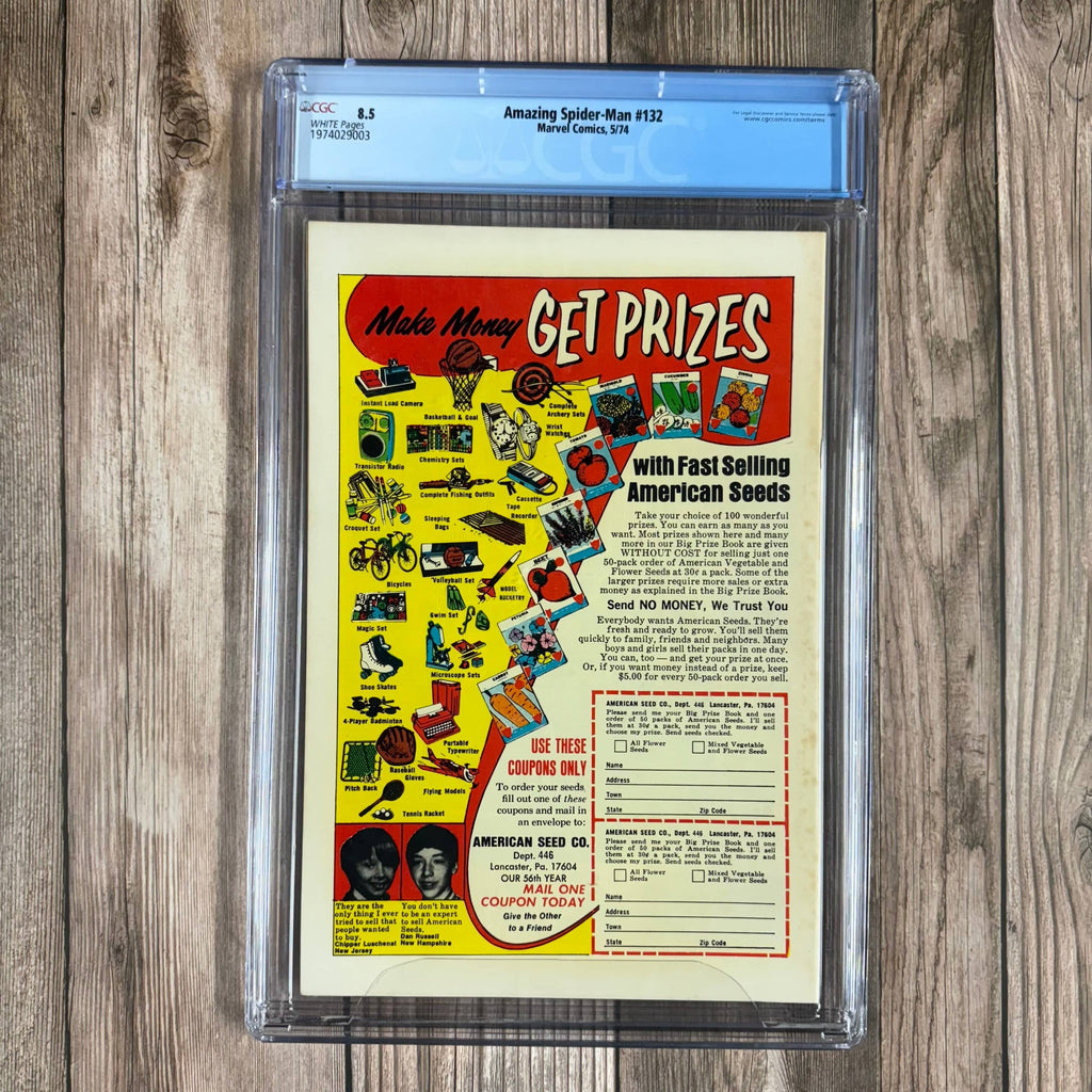 Bry's Comics Amazing Spider-Man #132 CGC 8.5 WP Cover Art by Gil Kane,  (The Oregon Coast Collection)