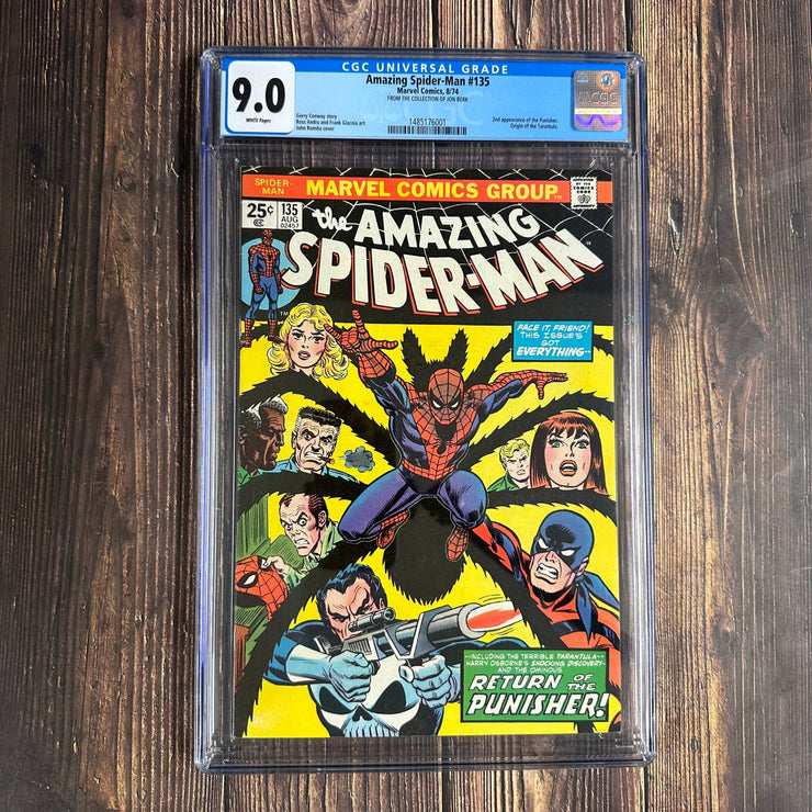 Bry's Comics Amazing Spider-Man #135 CGC 9.0 WP 3rd appearance of the Punisher