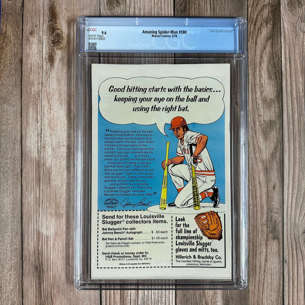 Bry's Comics Amazing Spider-Man #180 CGC 9.6 WP Cover Art by Ross Andru & Mike Esposito
