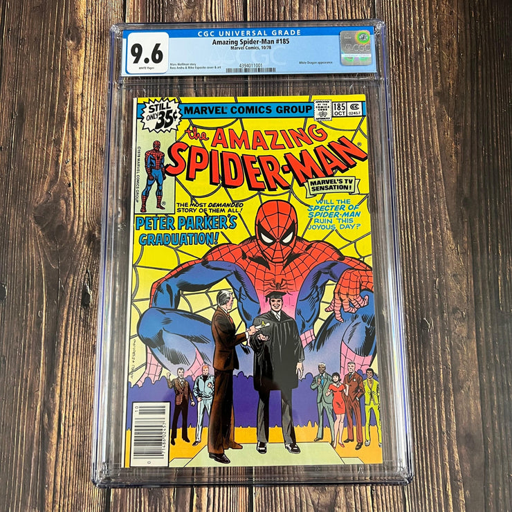 Bry's Comics Amazing Spider-Man #185 CGC 9.6 WP, White Dragon Appearance