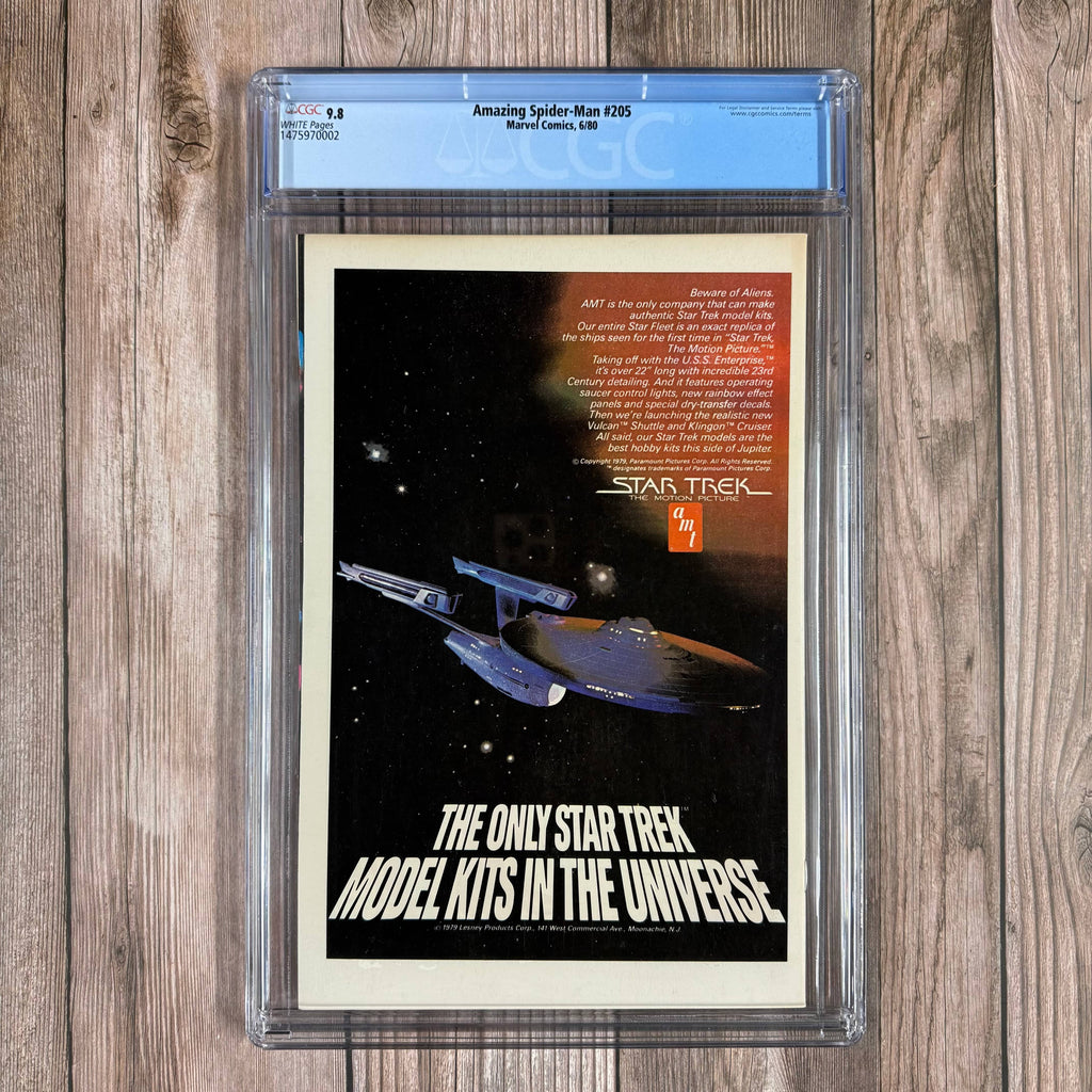 Bry's Comics Amazing Spider-Man #205 CGC 9.8 WP Cover Art by Al Milgrom *