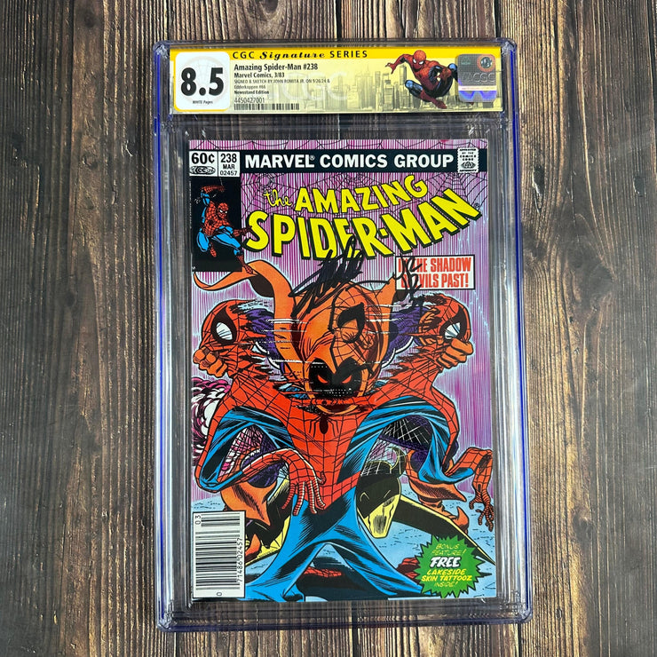 Bry's Comics *  Amazing Spider-Man #238 CGC 8.5 WP CGC Signature Series Signed and Sketch by John Romita Jr. and Stan Lee (Wrong name on CGC Label) 1st appearance of the Hobgoblin, Roderick Kingsley