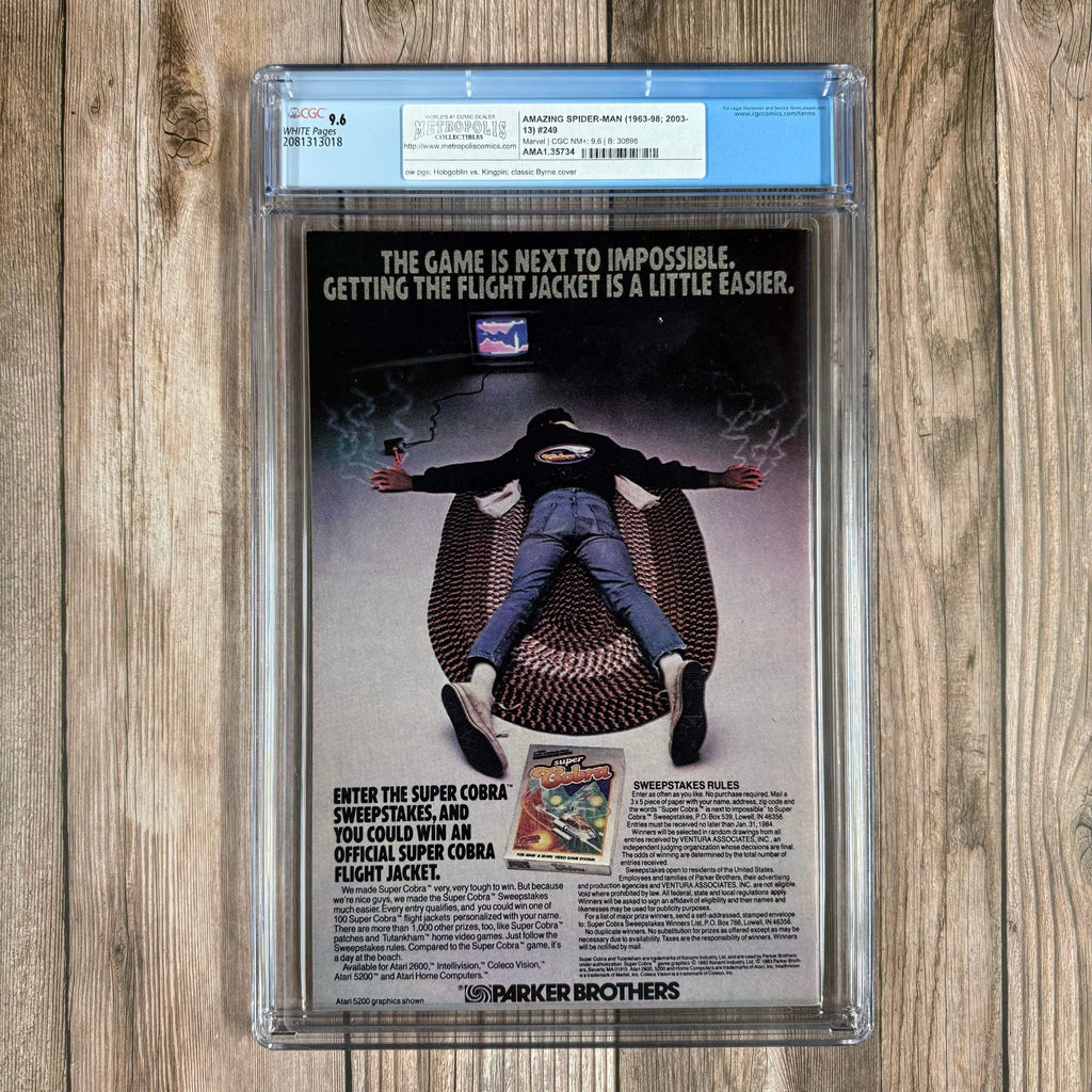 Bry's Comics Amazing Spider-Man #249 CGC 9.6 WP Cover Art by John Byrne, NEWSSTAND EDITION