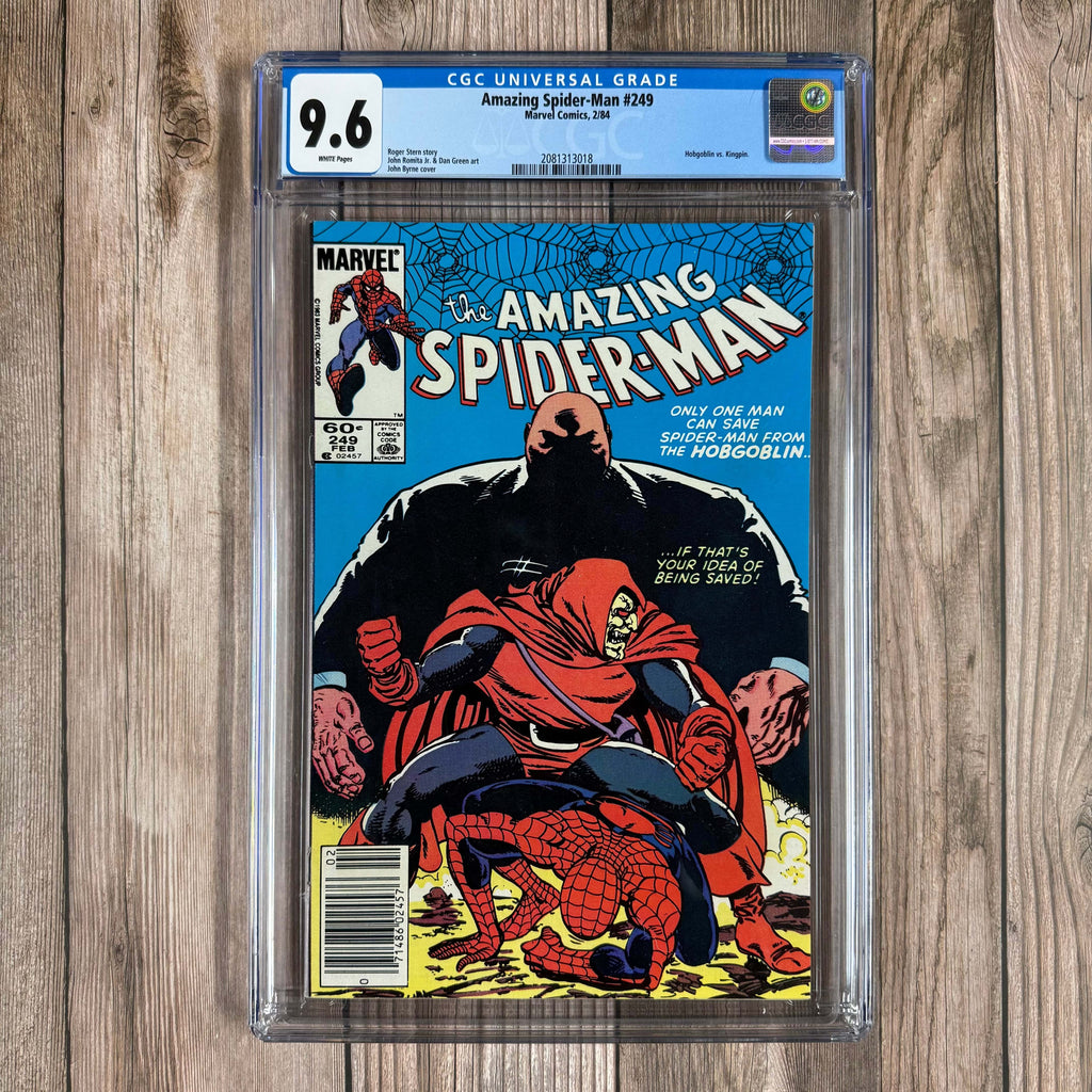 Bry's Comics Amazing Spider-Man #249 CGC 9.6 WP Cover Art by John Byrne, NEWSSTAND EDITION