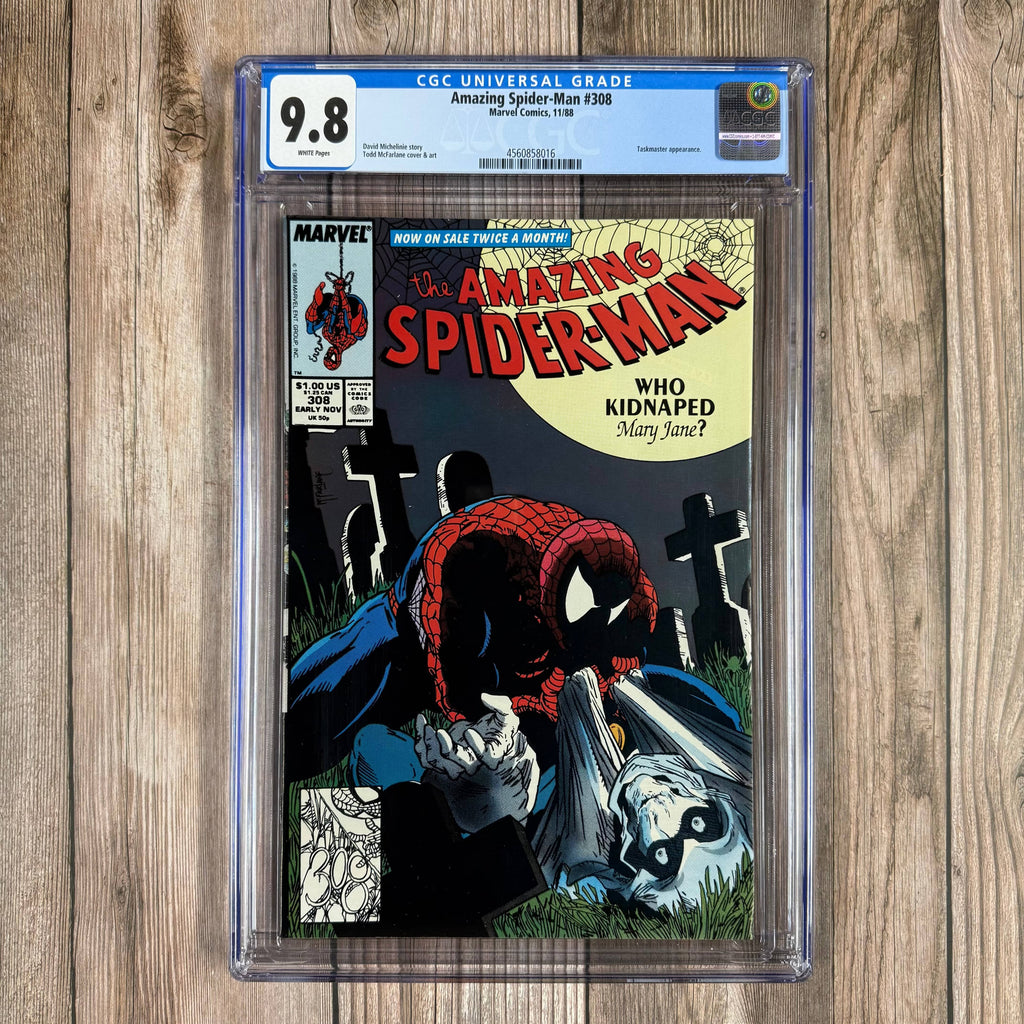 Bry's Comics Amazing Spider-Man #308 CGC 9.8 WP Cover and interior art by Todd McFarlane featuring Spider-Man vs Taskmaster