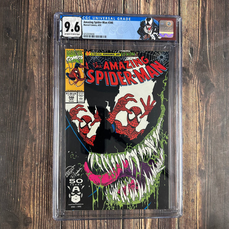 Bry's Comics * Amazing Spider-Man #346 CGC 9.6 Venom Label, ICONIC cover art by Erik Larsen