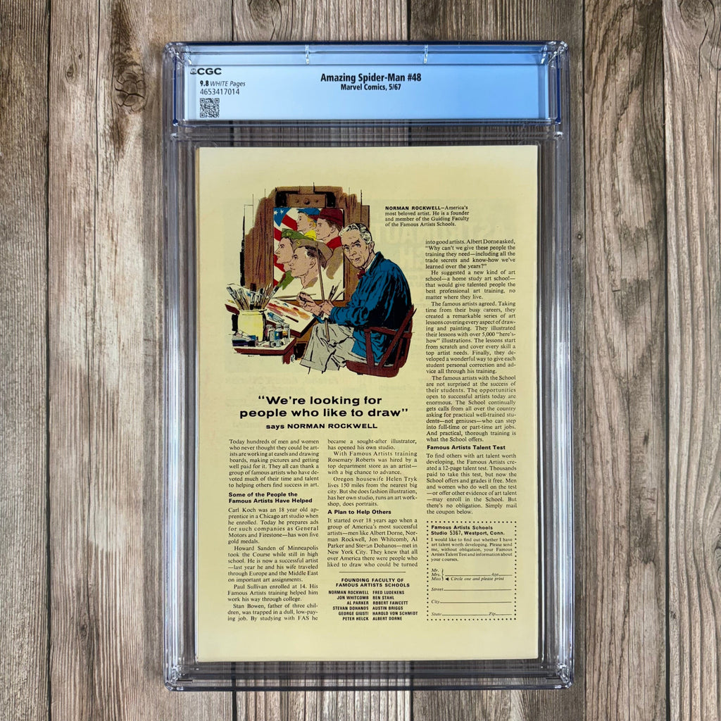 Bry's Comics Amazing Spider-Man #48 CGC 9.8 WP 1st appearance of the second Vulture, Blackie Drago *Trade Avail.