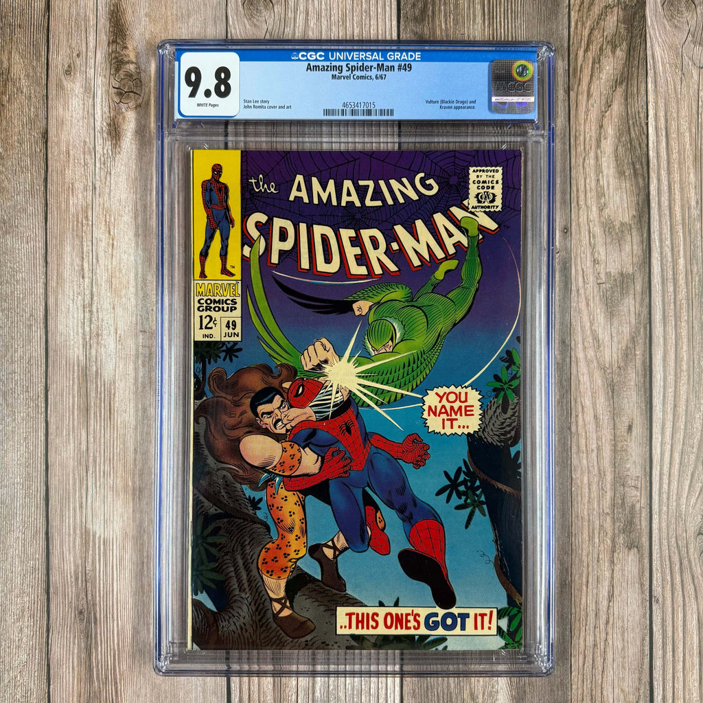Bry's Comics Amazing Spider-Man #49 CGC 9.8 WP CLASSIC Cover Art by John Romita Sr. *Trade Avail.