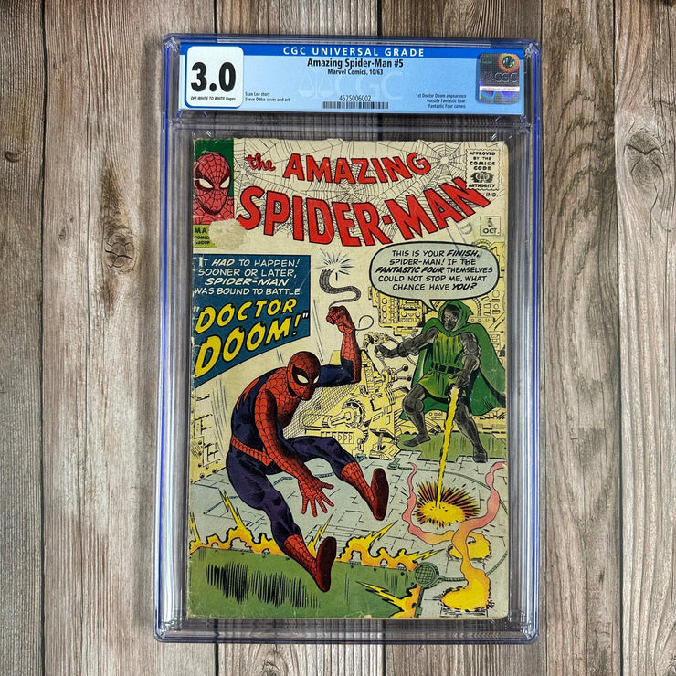 Bry's Comics Amazing Spider-Man #5 CGC 3.0 1st battle of Spider-Man vs Doctor Doom