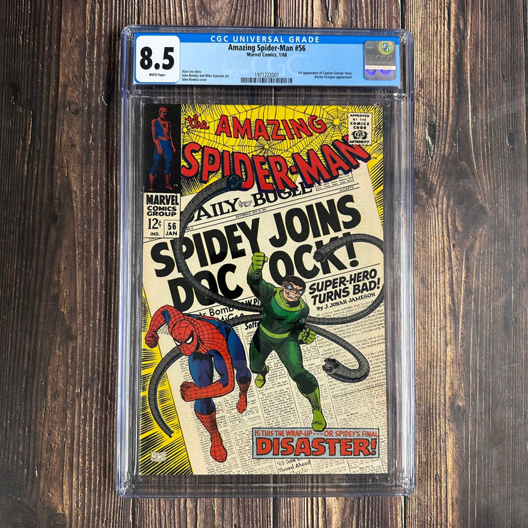 Bry's Comics Amazing Spider-Man #56 CGC 8.5 WP 1st appearance of Captain George Stacy