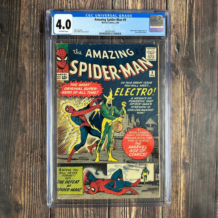 Bry's Comics Amazing Spider-Man #9 CGC 4.0 1st appearance and origin of Electro