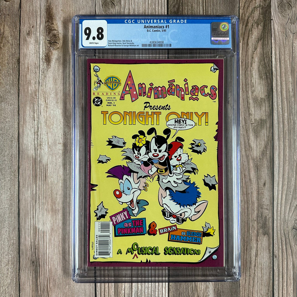 Bry's Comics Animaniacs #1 CGC 9.8 WP Cover Art by Neal Sternecky