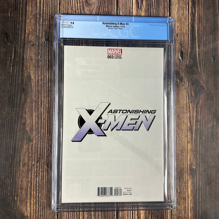 Bry's Comics Astonishing X-Men #3 CGC 9.8 WP Virgin Variant Francesco Mattina ERROR