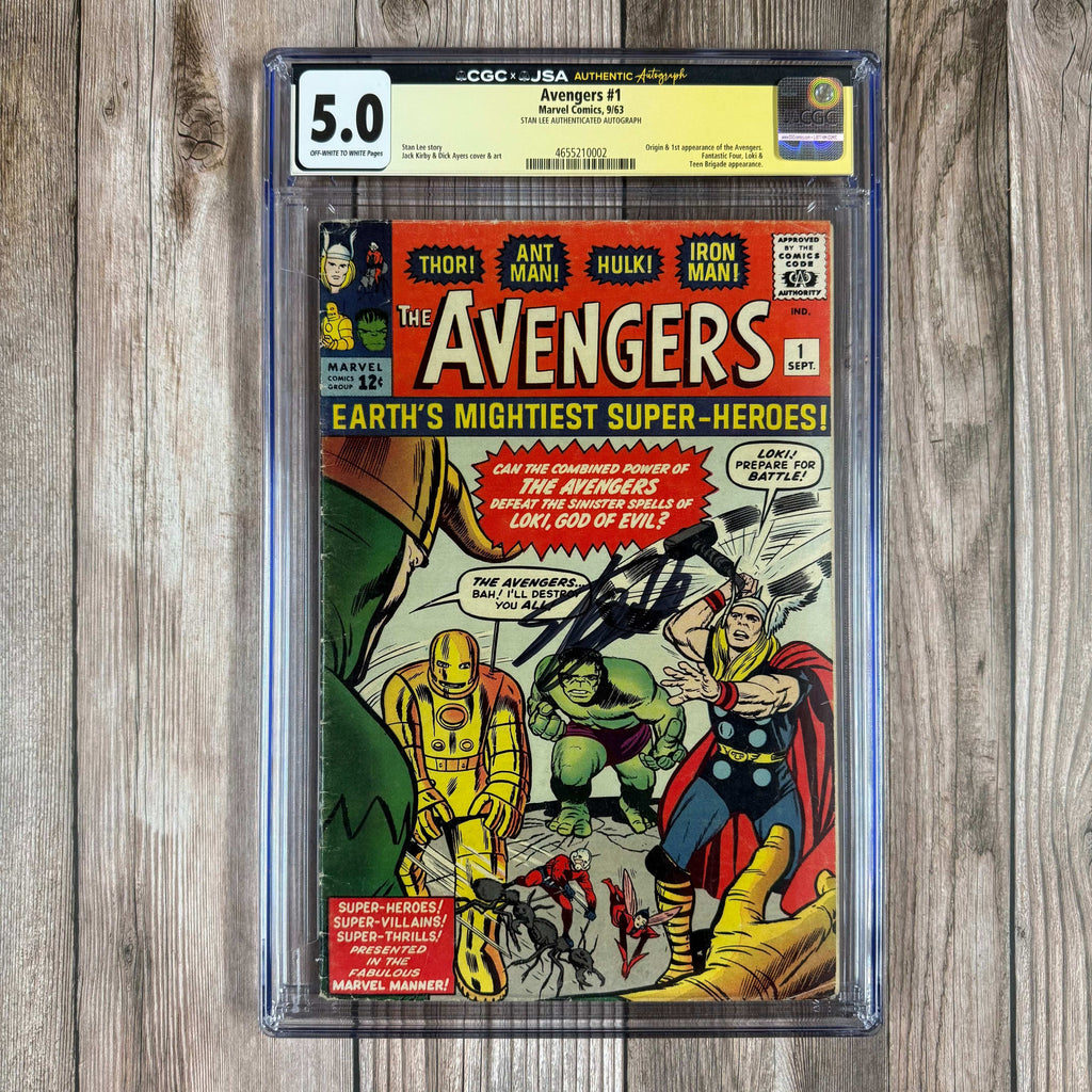 Bry's Comics Avengers #1 CGC 5.0 Signed by Stan Lee! 1st Avengers!