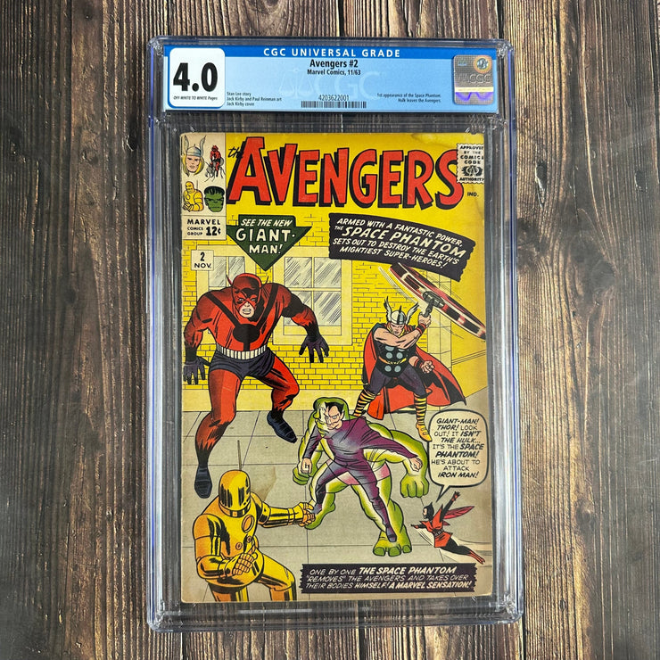 Bry's Comics Avengers #2 CGC 4.0 Cover Art by Jack Kirby, 2nd appearance of the Avengers, 1st appearance of Space Phantom