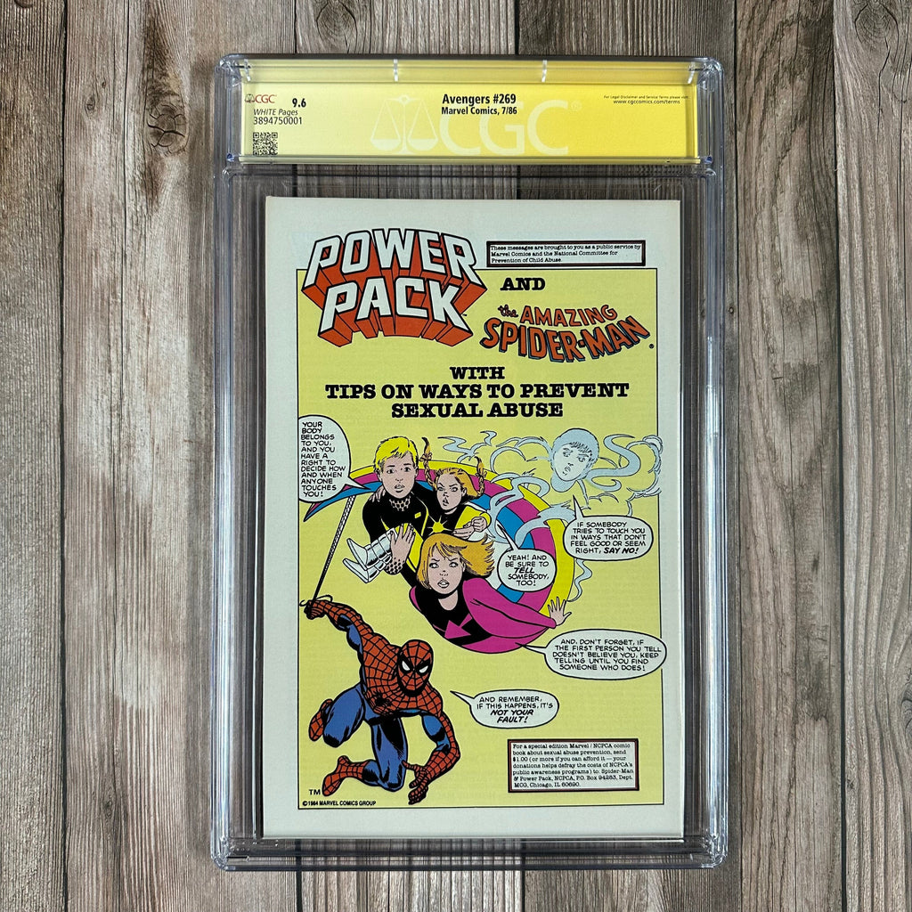 Bry's Comics Avengers #269 CGC 9.6 WP SS Signed by Jim Shooter, Battle of Kang vs Immortus, Origin of Kang as Rama-Tut ,NEWSSTAND EDITION (cert:5001)