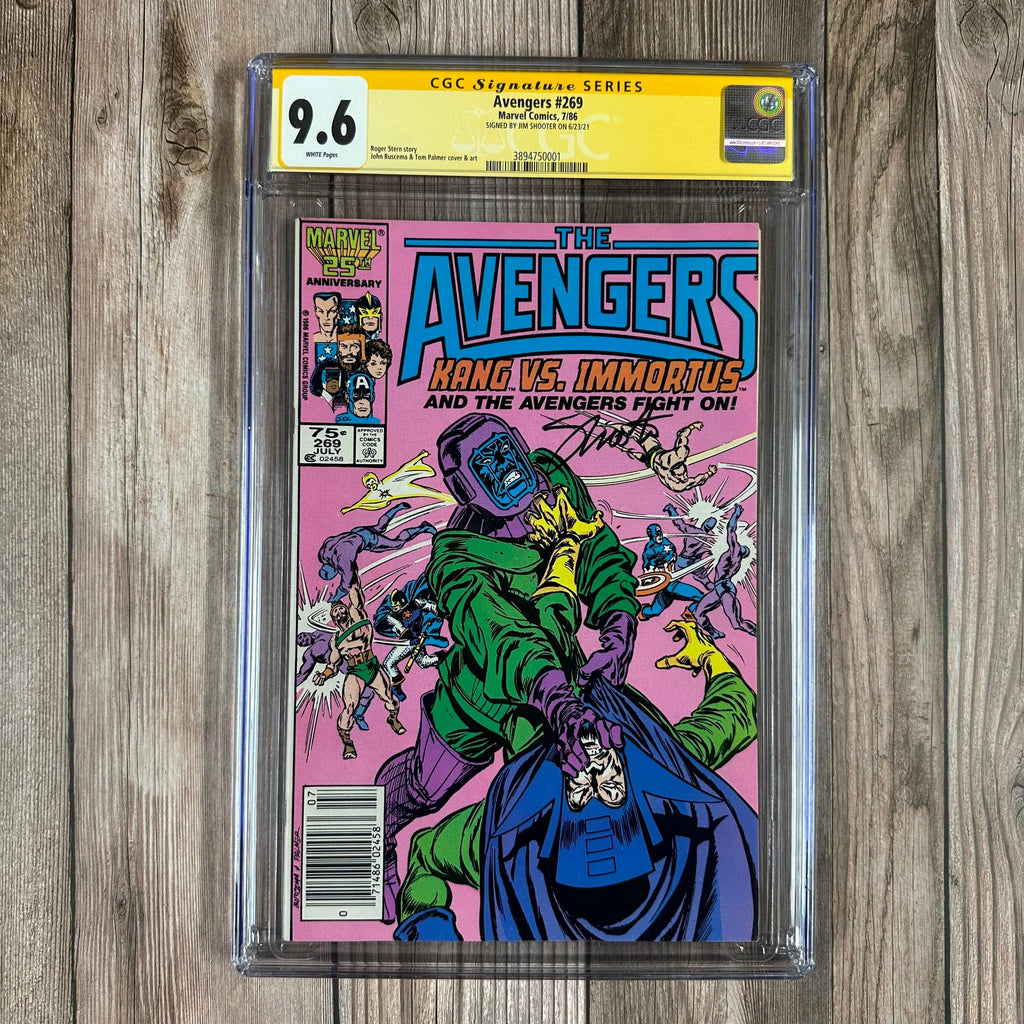 Bry's Comics Avengers #269 CGC 9.6 WP SS Signed by Jim Shooter, Battle of Kang vs Immortus, Origin of Kang as Rama-Tut ,NEWSSTAND EDITION (cert:5001)