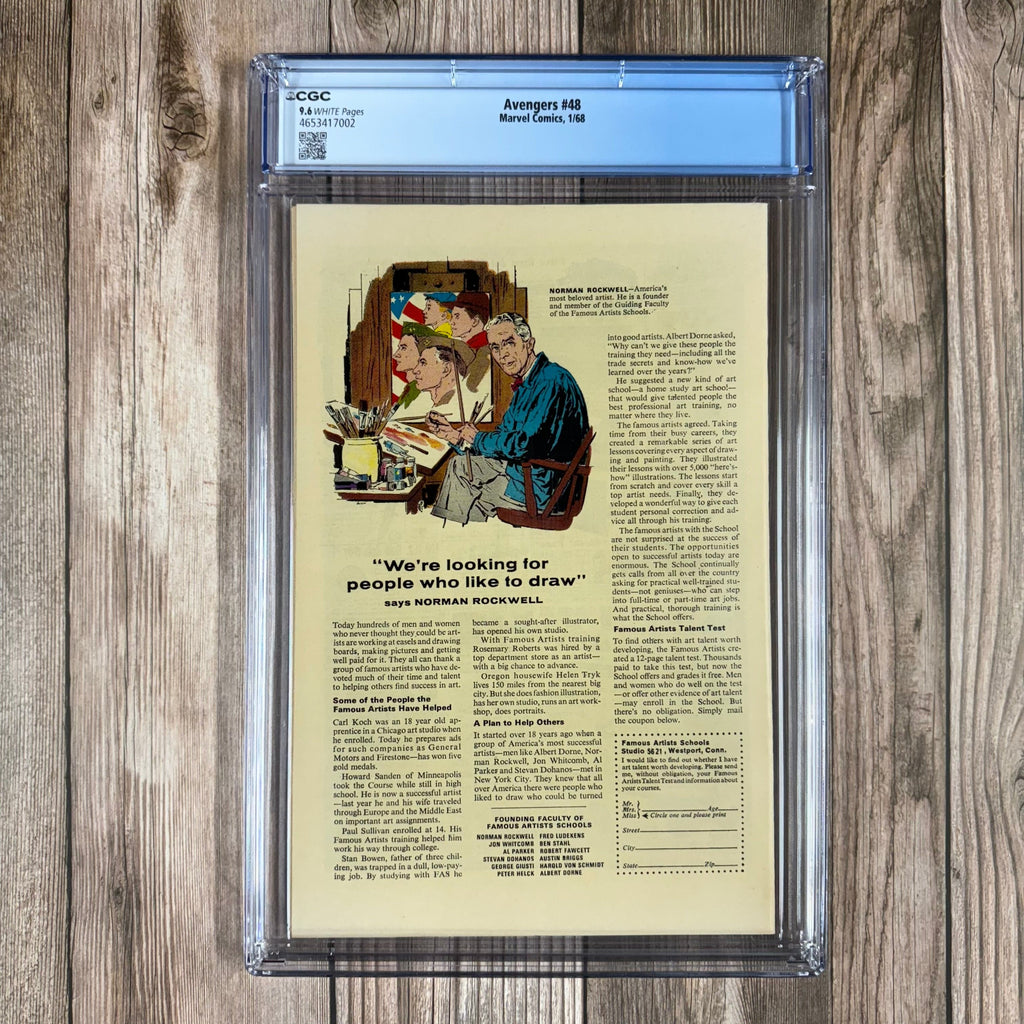 Bry's Comics Avengers #48 CGC 9.6 WP 1st appearance and origin of the third Black Knight, Dane Whitman in armor, 1st appearance of Aragorn