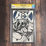 Bry's Comics Avengers VS X-Men #1 CGC 9.8 WP, Signature Series, Signed and sketch by Elliot Hernandez, Signed by Jason Aaron, Matt Fraction and Laura Martin