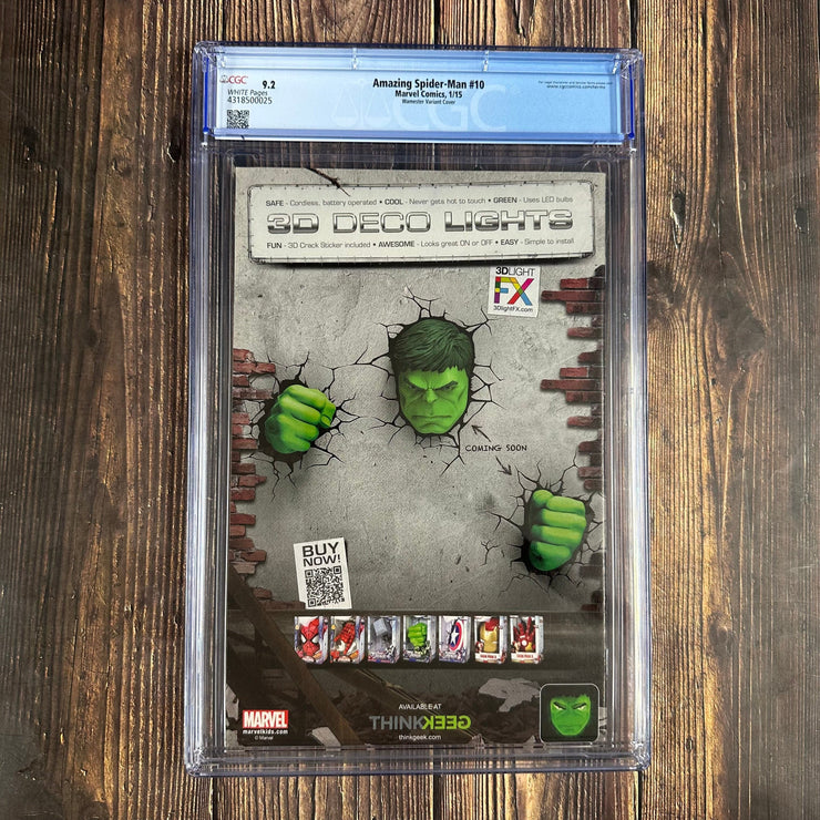 Bry's Comics *B0X02 Amazing Spider-Man #10 CGC 9.2 WP 1:10 Variant cover art by Jeff Wamester, 1st appearance of Spider-Punk