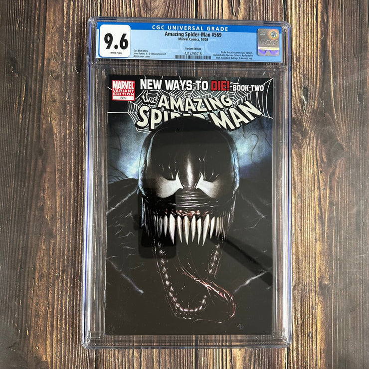 Bry's Comics *B0X02 Amazing Spider-Man #569 CGC 9.6 WP Variant Cover Art by Adi Granov, 1st Appearance of Anti-venom