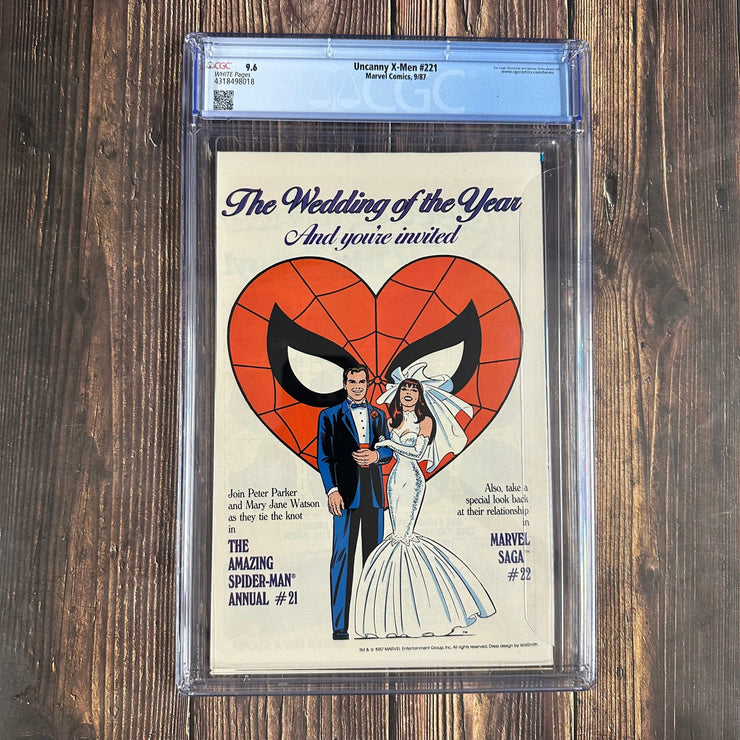 Bry's Comics *B0X02 Uncanny X-Men #221 CGC 9.6 WP Cover Art by Marc Silvestri, 1st full appearance of Mr. Sinister