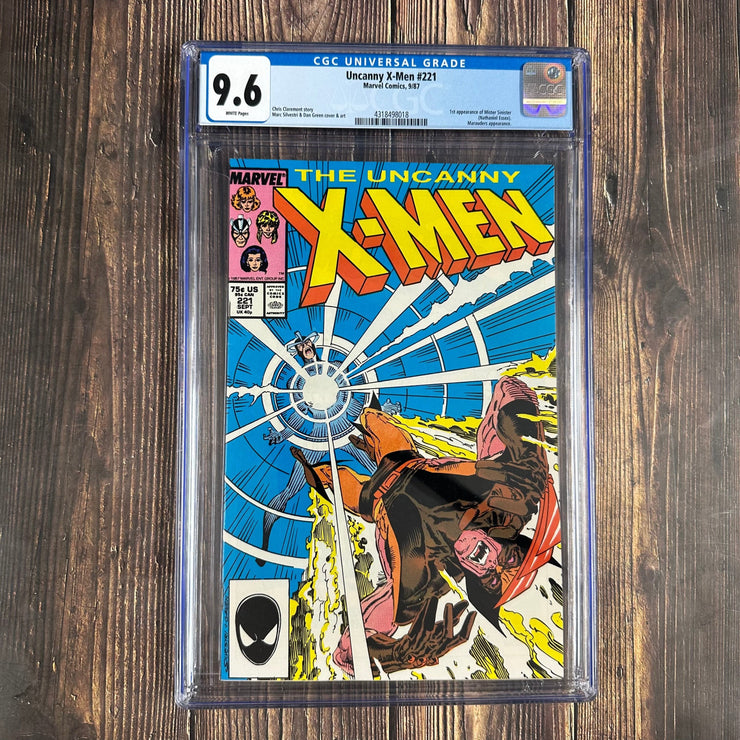 Bry's Comics *B0X02 Uncanny X-Men #221 CGC 9.6 WP Cover Art by Marc Silvestri, 1st full appearance of Mr. Sinister