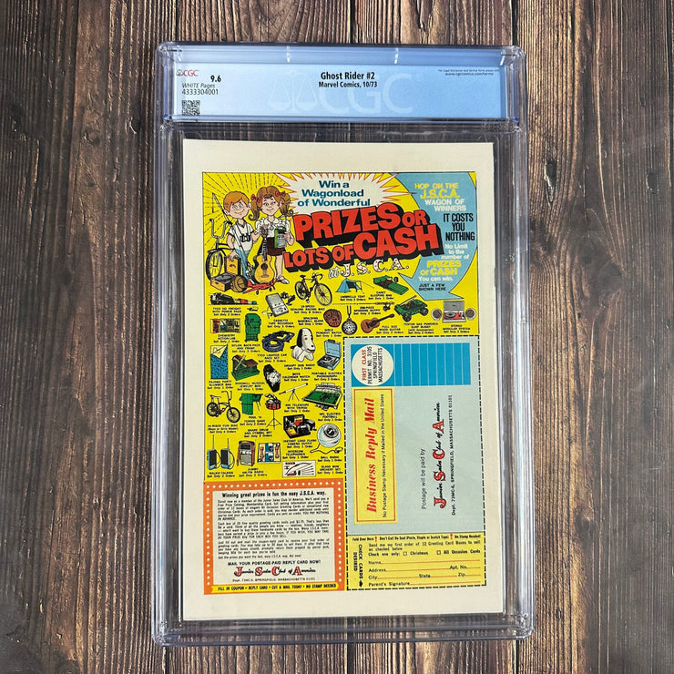 Bry's Comics *B0X03 Ghost Rider #2 CGC 9.6 WP Cover Art by Gil Kane, 2nd cameo appearance of Son of Satan