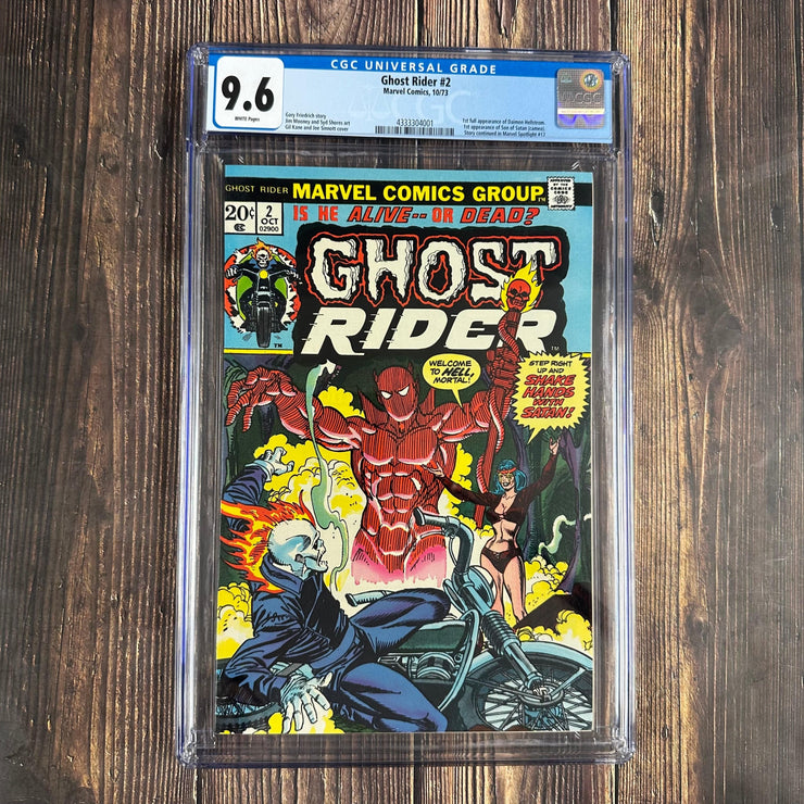 Bry's Comics *B0X03 Ghost Rider #2 CGC 9.6 WP Cover Art by Gil Kane, 2nd cameo appearance of Son of Satan