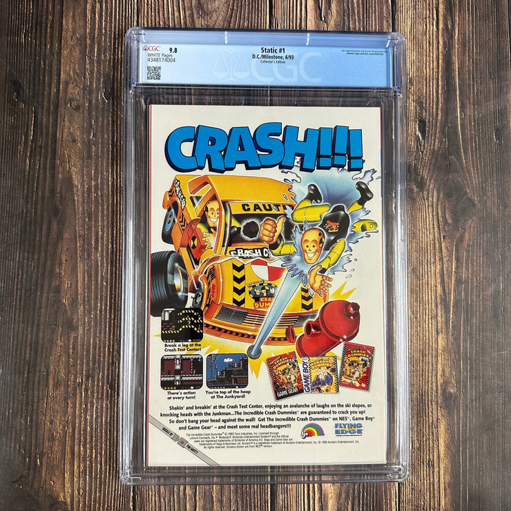 Bry's Comics *B0X03 Static #1 CGC 9.8 WP Collector's Edition, Cover Art by Denys Cowan, 1st appearance of Static Shock and Hotstreak