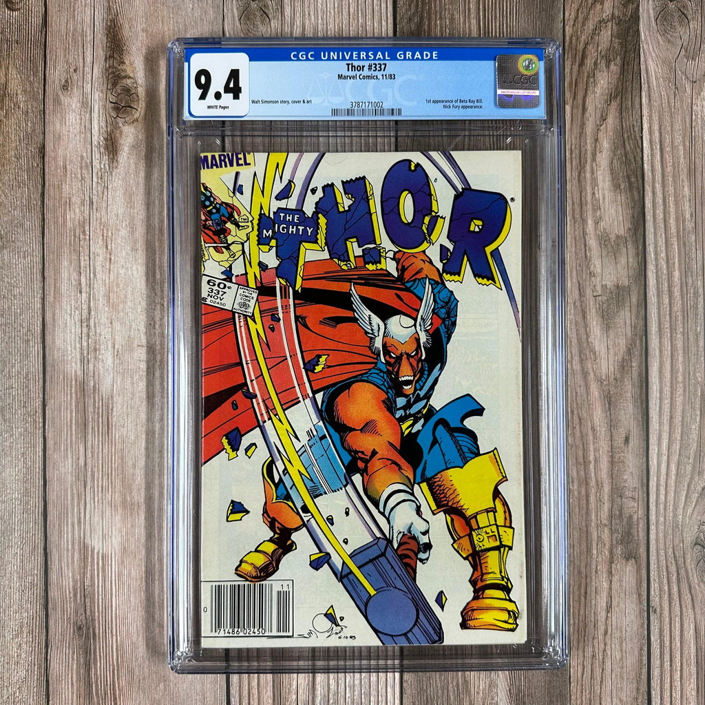 Bry's Comics *B0X03 Thor #337 CGC 9.4 WP 1st appearance of Beta Ray Bill and Lorelai, NEWSSTAND EDITION