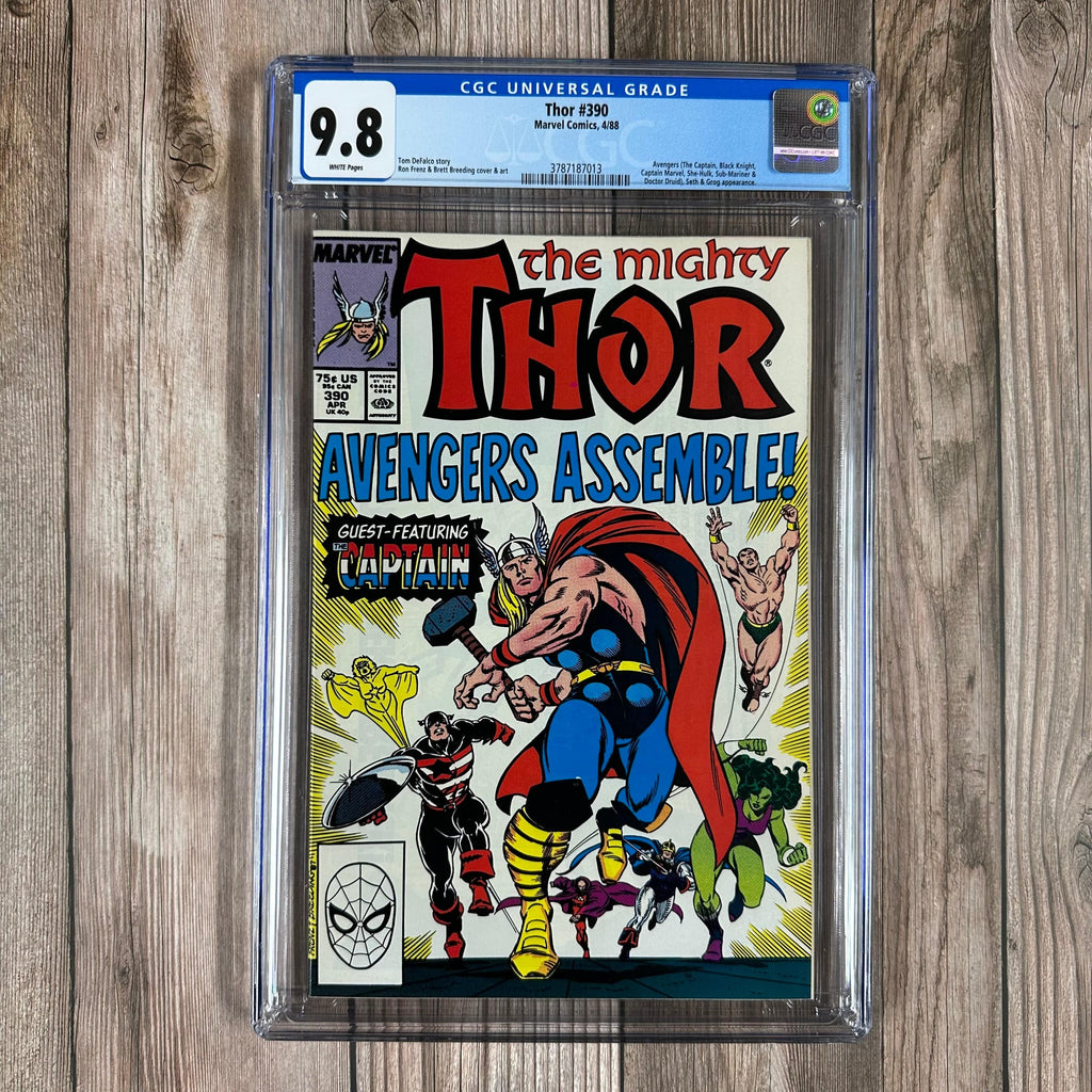 Bry's Comics *B0X03 Thor #390 CGC 9.8 WP 1st time Captain America wields Mjolnir
