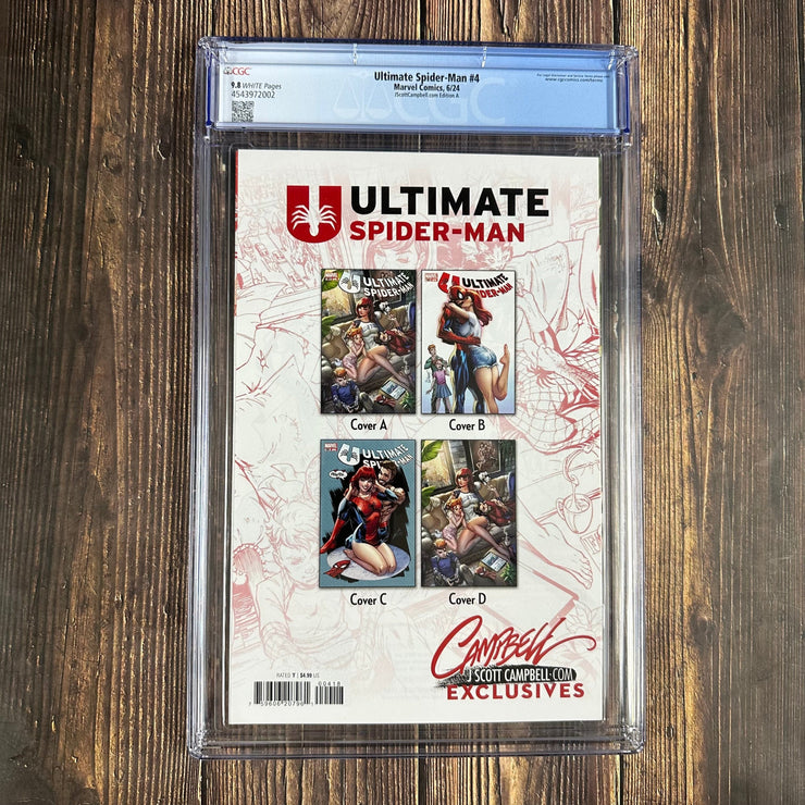 Bry's Comics *B0X03 Ultimate Spider-Man #4 CGC 9.8 WP Cover Art by J. Scott Campbell, Campbell Store Edition A