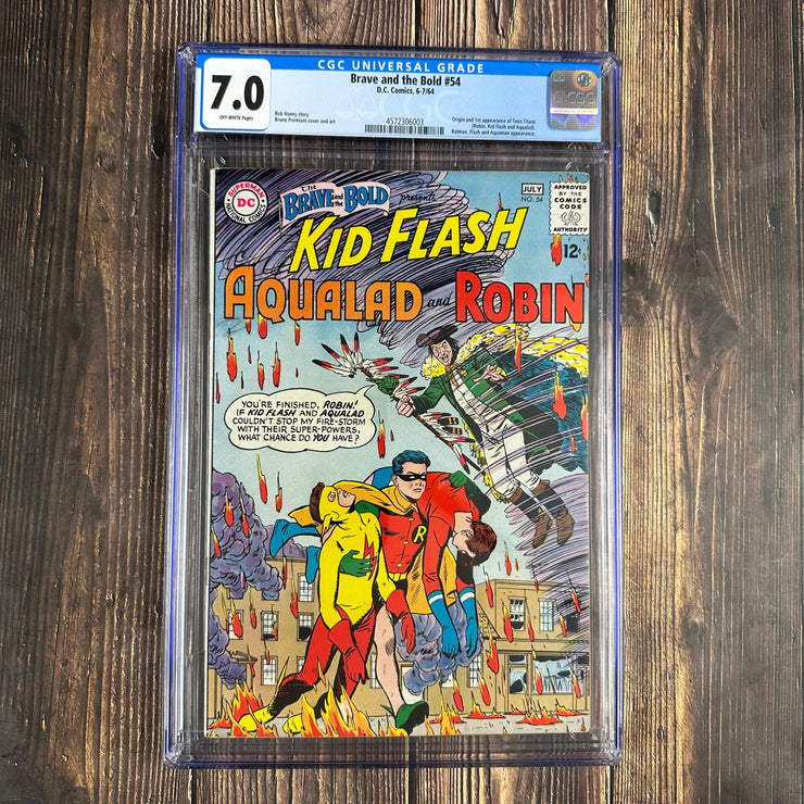 Bry's Comics *B0X04 Brave and the Bold #54 CGC 7.0 Cover Art by Bruno Premiani, Origin  and 1st team appearance of the Teen Titans