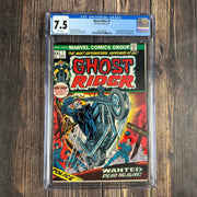 Bry's Comics *B0X04 Ghost Rider #1 CGC 7.5 WP ICONIC Cover Art by Gil Kane & Joe Sinnott, 1st solo titled series featuring Ghost Rider, 1st cameo appearance of Daimon Hellstrom