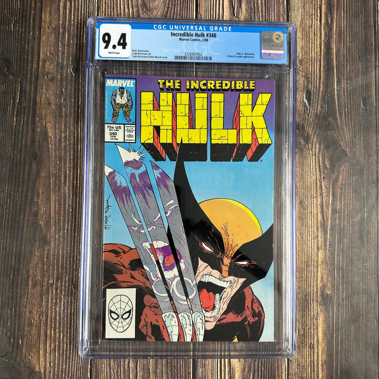 Bry's Comics *B0X04 Incredible Hulk #340 CGC 9.4 WP Iconic cover art by Todd McFarlane