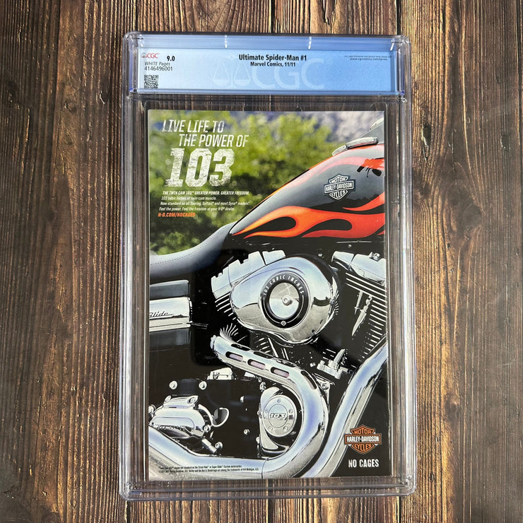 Bry's Comics *B0X04 Ultimate Comics Spider-Man #1 CGC 9.0 WP Cover Art by Kaare Andrews, 2nd appearance of Miles Morales, 1st appearance of Ultimate Prowler, Conrad Marcus, and Miles’ parents