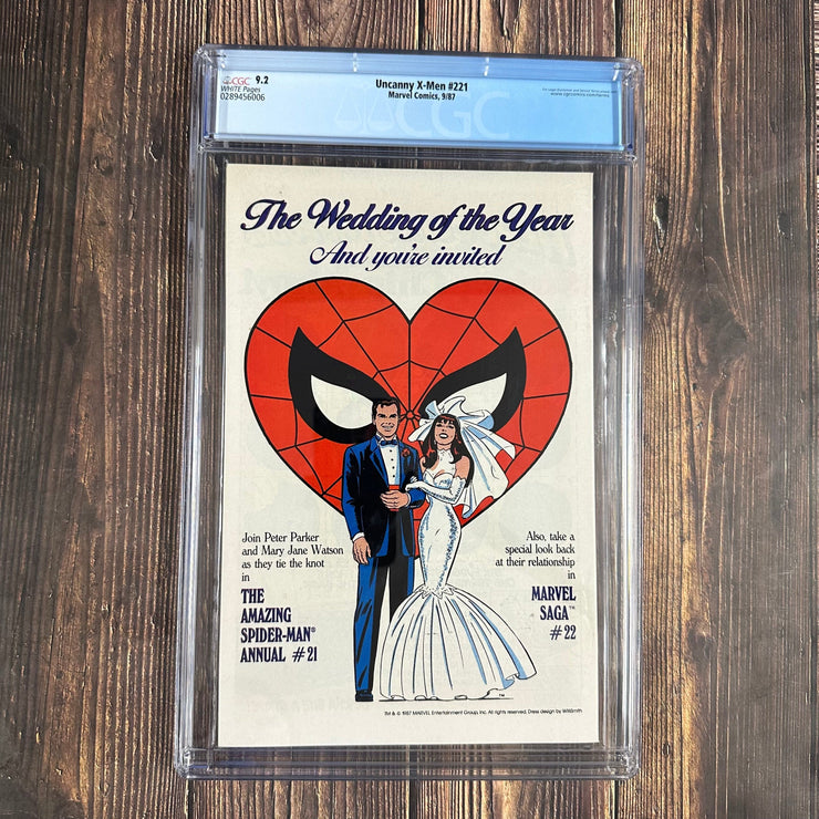Bry's Comics *B0X04 Uncanny X-Men #221 CGC 9.2 WP Cover Art by Marc Silvestri, 1st full appearance of Mr. Sinister