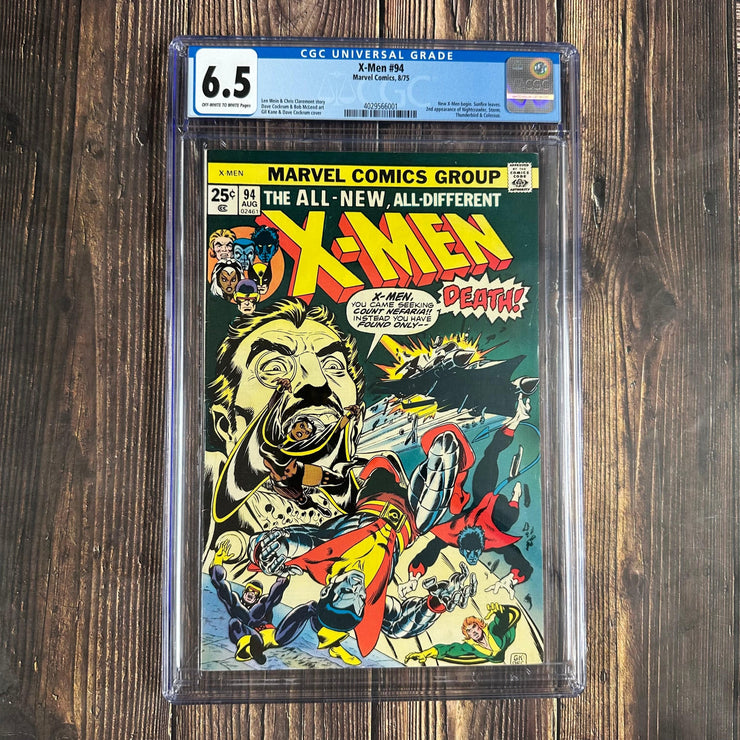 Bry's Comics *B0X04  X-Men #94 CGC 6.5 2nd team appearance of the new X-Men, 2nd appearance of Storm, Nightcrawler, Colossus, and Thunderbird, 4th appearance of Wolverine, 1st appearance of Dragonfly