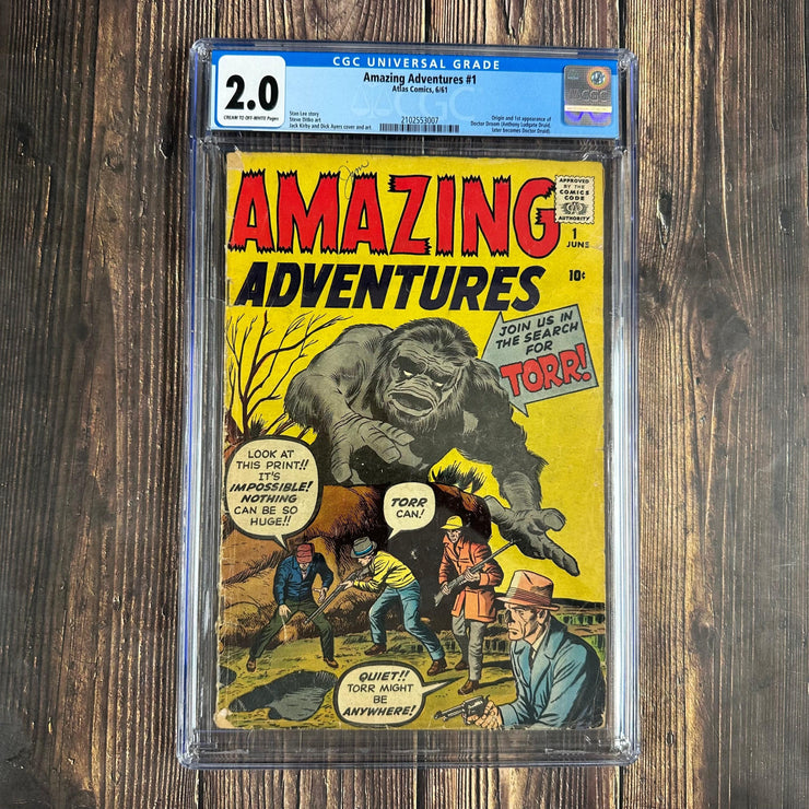 Bry's Comics *B0X05 Amazing Adventures #1 CGC 2.0 Cover Art by Jack Kirby, 1st appearance of Dr. Droom, 1st appearance of unnamed Lama later retconned into the Ancient One