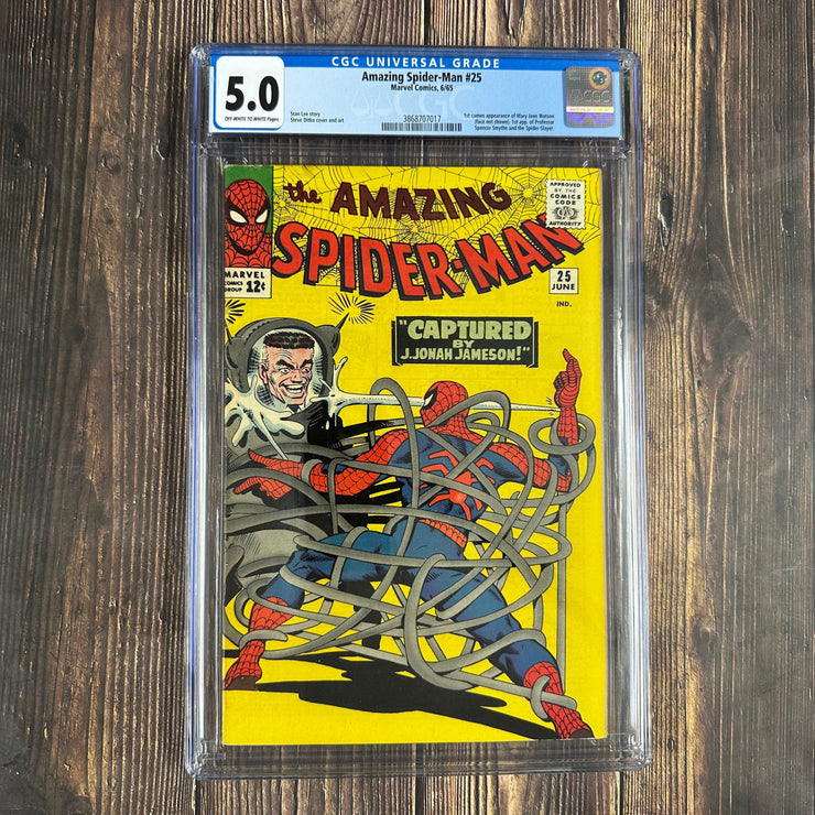 Bry's Comics *B0X05 Amazing Spider-Man #25 CGC 5.0 1st appearance of Spencer Smythe and the Spider-Slayers, 1st cameo appearance of Mary Jane Watson