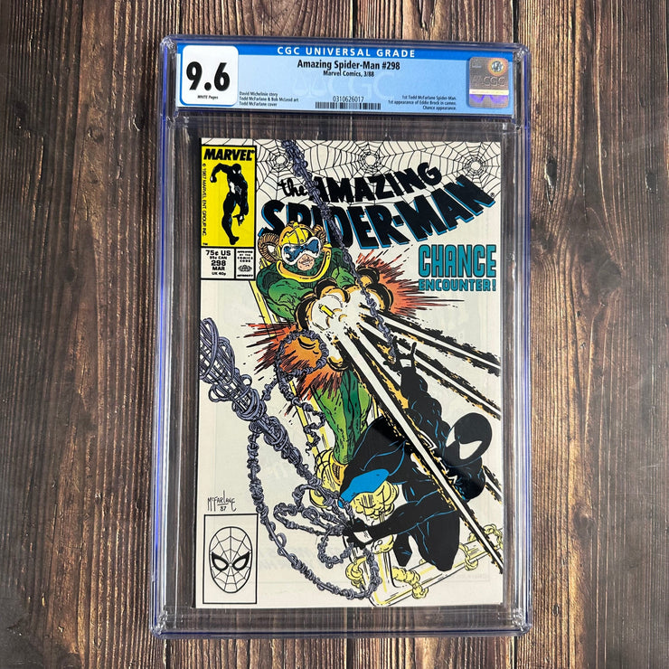 Bry's Comics *B0X05 Amazing Spider-Man #298 CGC 9.6 WP  Cover Art by Todd McFarlane, 1st cameo appearance of Venom, 1st team appearance of the Life Foundation, 1st appearance of Carlton Drake