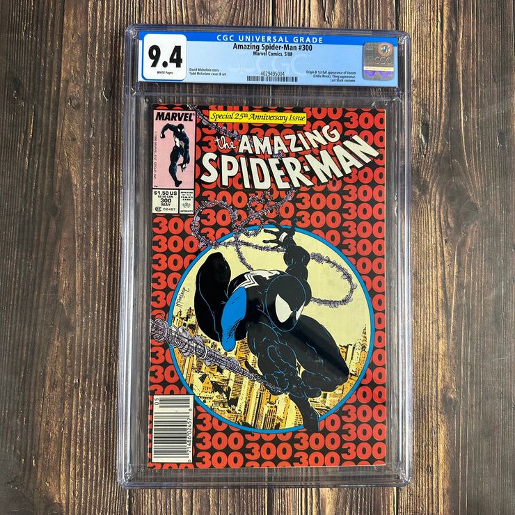 Bry's Comics *B0X05 Amazing Spider-Man #300 CGC 9.4 WP ICONIC cover by Todd McFarlane 1st full appearance of Venom, NEWSSTAND EDITION