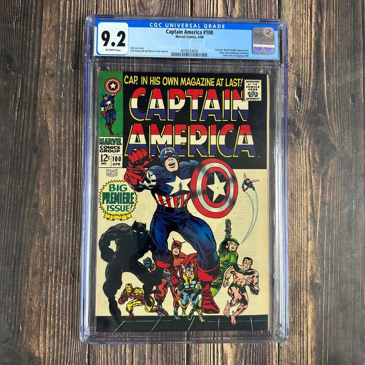 Bry's Comics *B0X05 Captain America #100 CGC 9.2 1st solo-titled Captain America series in the Silver Age, Formerly titled Tales of Suspense