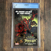 Bry's Comics *B0X05 Deadpool #45 CGC 9.8 WP 1:50 Variant Cover by Greg Horn, over art inspired by Ultimate Spider-Man #1