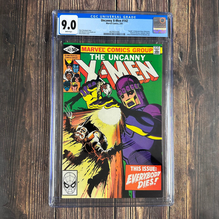 Bry's Comics *B0X05 Uncanny X-Men #142 CGC 9.0 WP Cover Art by John Byrne,  Death of Wolverine, Colossus and Storm in an alternate reality