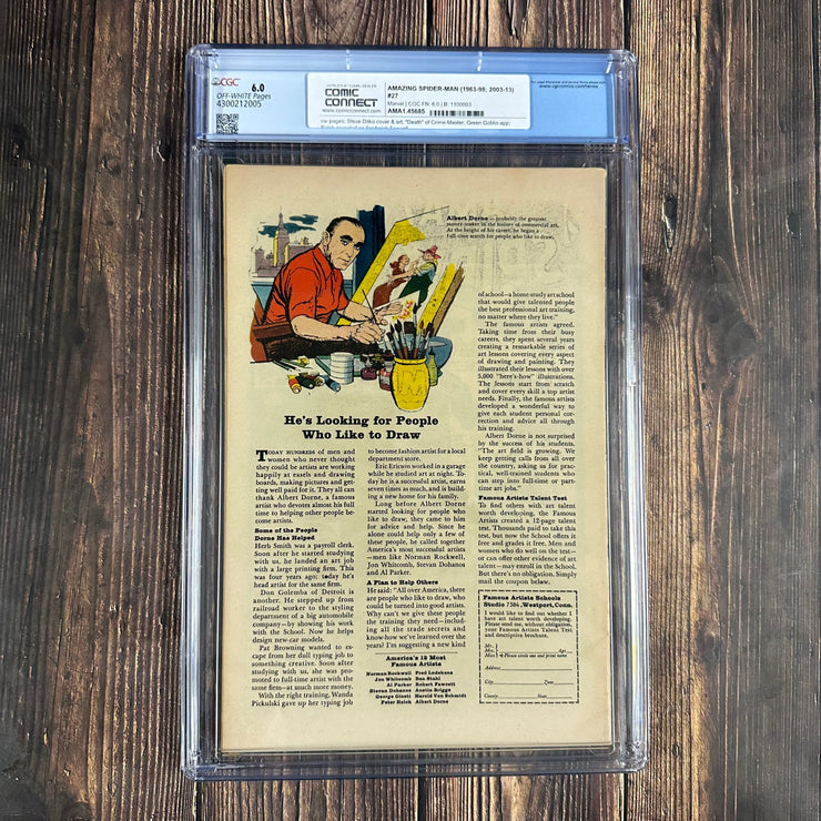 Bry's Comics *B0X06 Amazing Spider-Man #27 CGC 6.0Death of Crime Master