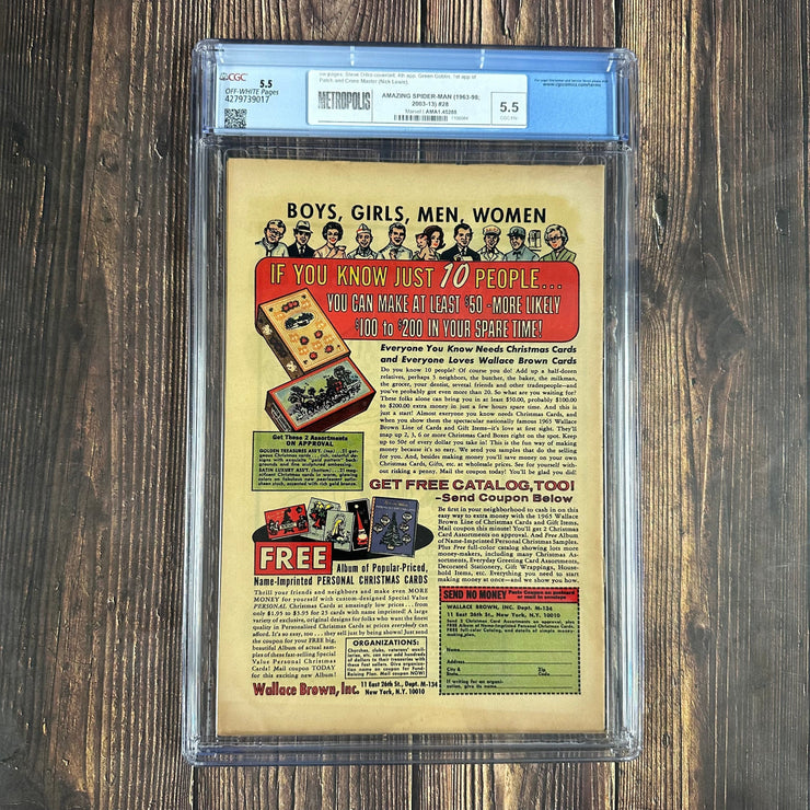 Bry's Comics *B0X06 Amazing Spider-Man #28 CGC 5.5 1st appearance and origin of Molten Man, Peter Parker graduates from high school