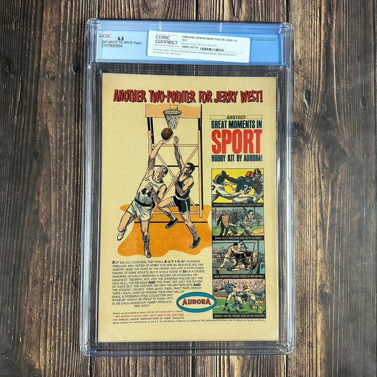 Bry's Comics *B0X06 Amazing Spider-Man #37 CGC 6.5 1st full appearance of Norman Osborn, 1st appearance of Mendel Stromm